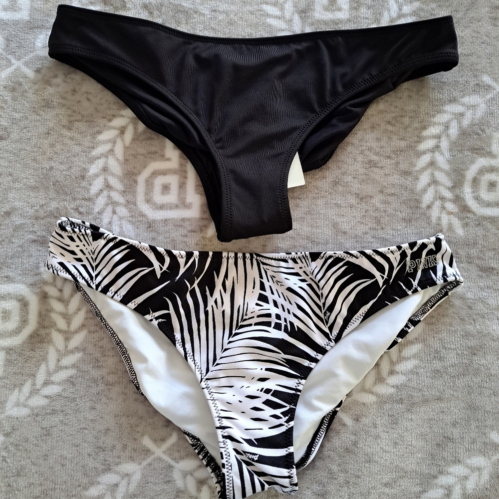 PINK Bikini bottoms bundle (M) New